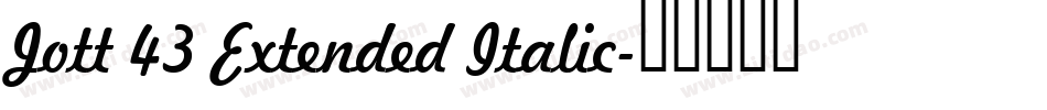 Jott 43 Extended Italic字体转换